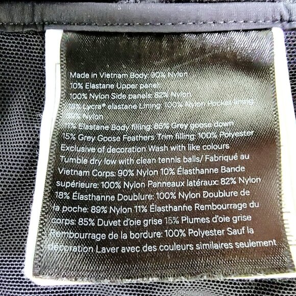 Lululemon Women's Black Down For It All Windproof Running Puffer Vest Size 6 - Picture 7 of 9